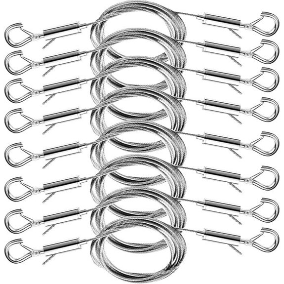 8PCS Adjustable Heavy Duty Hanging Wire Kit