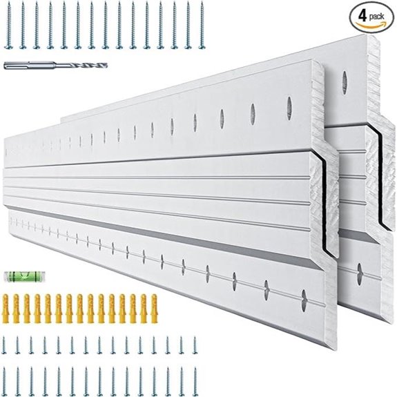 Heavy Duty Aluminum French Cleat Hangers (30-inch 2 Pairs)