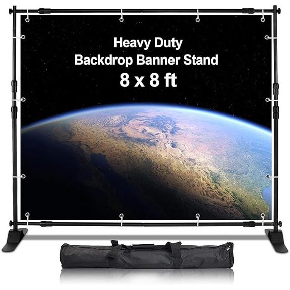 AkTop 8x8 ft Heavy Duty Backdrop Stand Kit