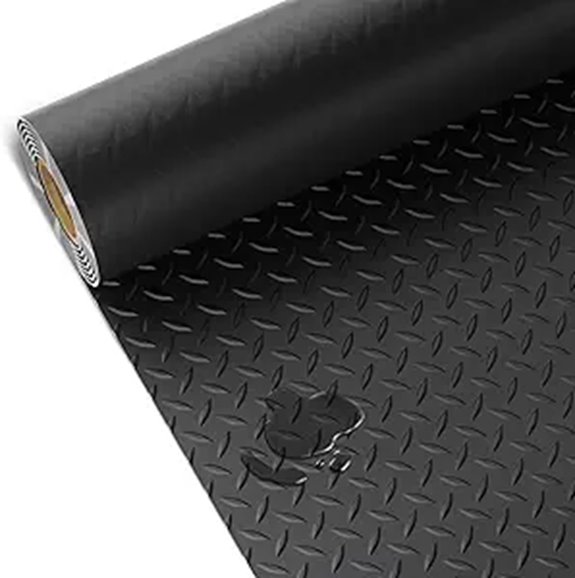 TRIPOWER Heavy-Duty Diamond Plate Garage Floor Mat