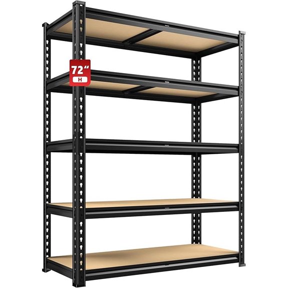 REIBII Heavy Duty 5-Tier Garage Storage Shelves