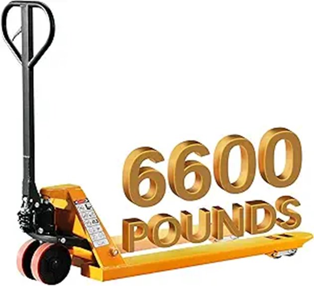 Industrial Duty Pallet Jack with 27 Forks and 6600Lbs Capacity