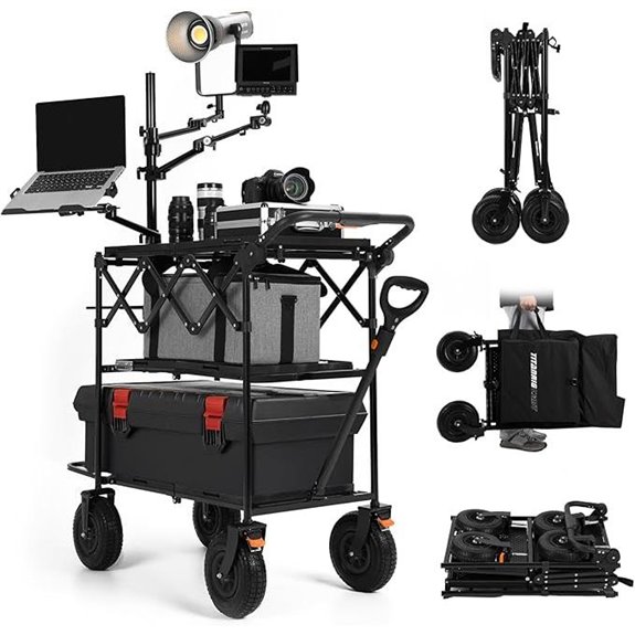 TARION Camera Cart with 440lb Load & Wheels