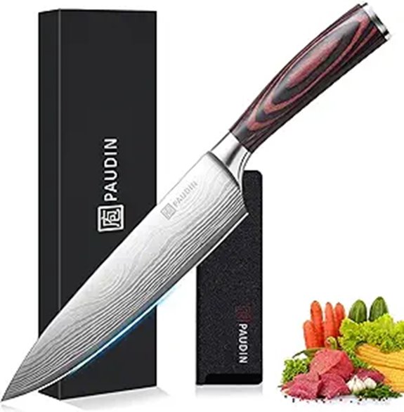 PAUDIN 8-Inch High Carbon Stainless Steel Kitchen Knife