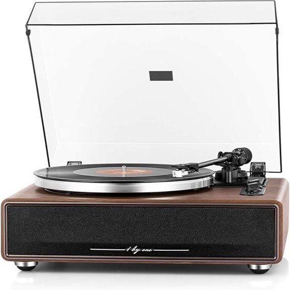 1byONE High Fidelity Belt Drive Turntable with Speakers