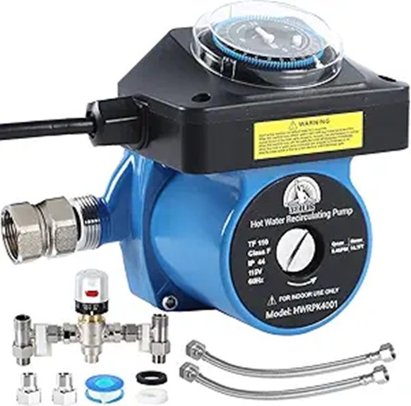 Instant Hot Water Recirculating Pump Kit with Bypass