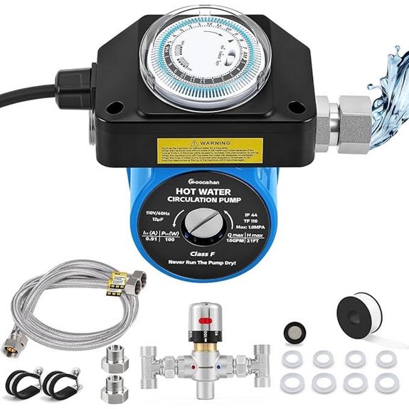 Instant Hot Water Recirculating Pump with Complete Kit