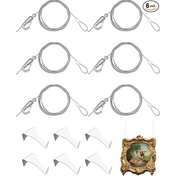Picture Hanging Kit with Hooks and Invisible Loop Cord
