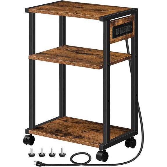 HOOBRO Industrial Printer Stand with Charging Station