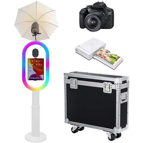 Photo Booth for iPad with RGB Light and Printer