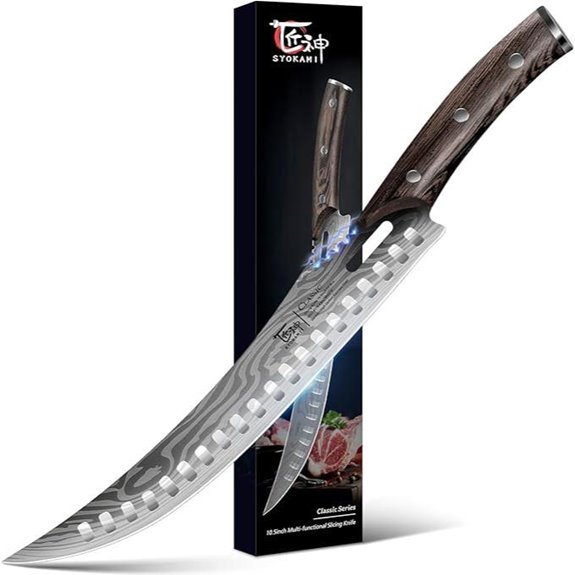 Japanese Style 10.5 Carving Knife with Wooden Handle