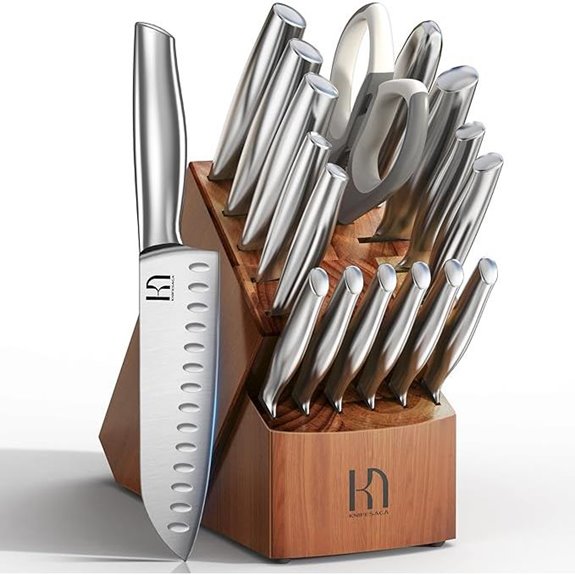 17-Piece Japanese High Carbon Stainless Steel Kitchen Knife Set