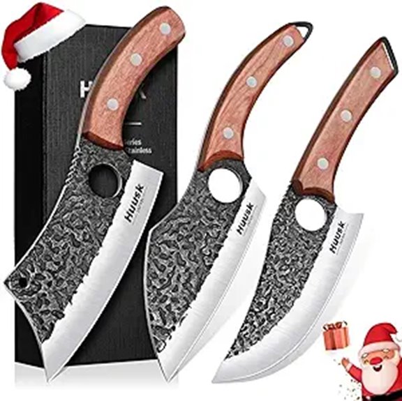 Huusk 3-Piece Japanese Meat Cutting Knife Set