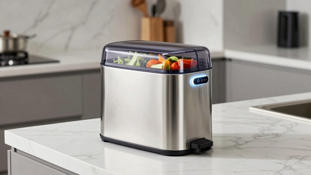 kitchen composting trash can