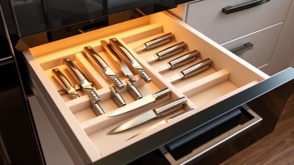 knife organizer size and safety