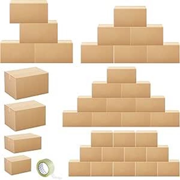 32 Pack Kraft Shipping Mailer Boxes with Tape