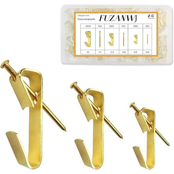 50pcs Heavy Duty Picture Hanging Hooks Kit