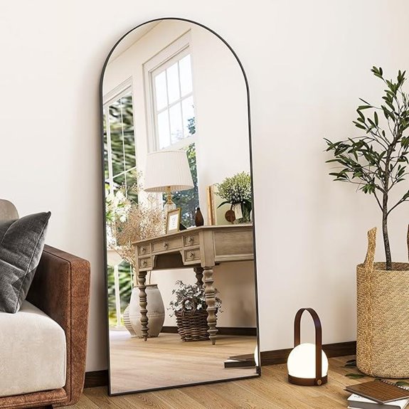 HARRITPURE 56x21in Arch Floor Mirror with Frame