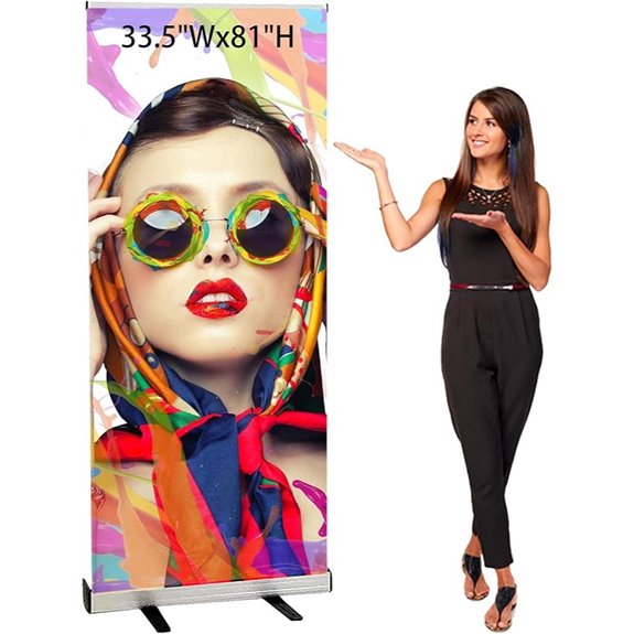 Retractable Banner Stand 33.5x81 with Carrying Case