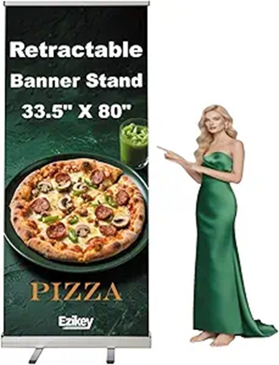 Retractable Banner Stand 33.5x80 with Carry Bag