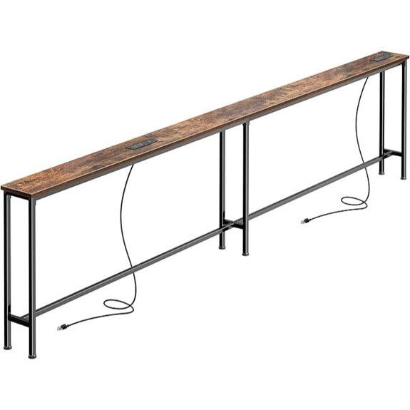 large rustic sofa table