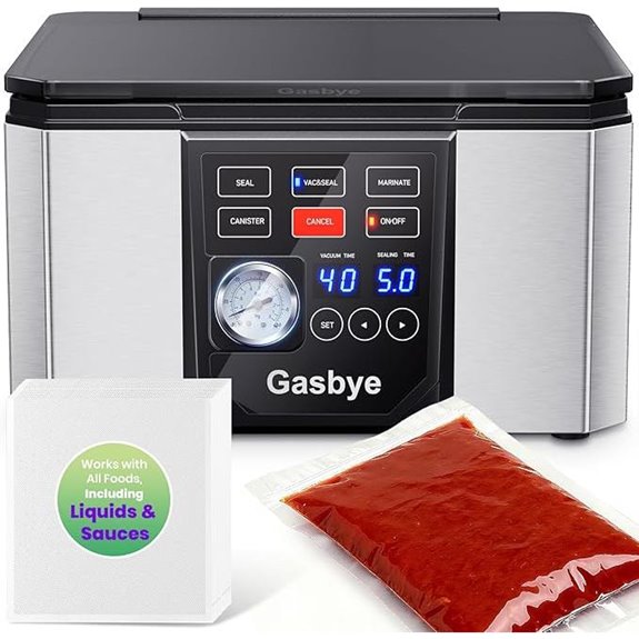 Large Chamber Vacuum Sealer with 30 Bags Stainless Steel