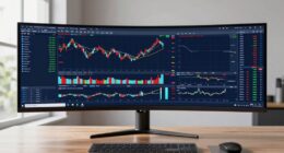 large ultrawide trading monitor