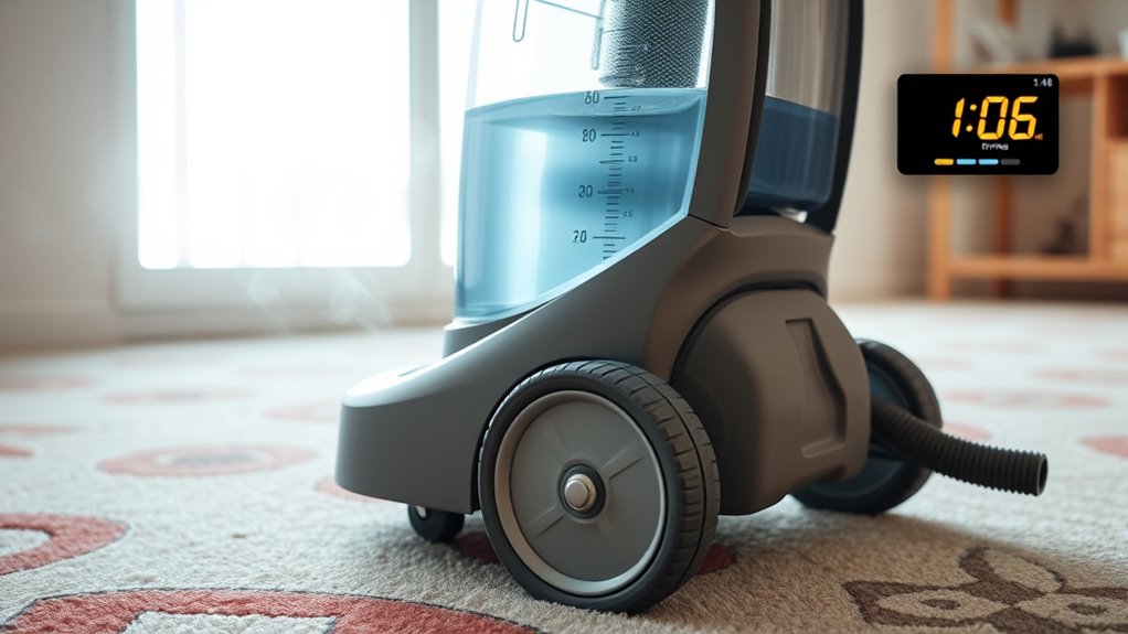 larger tank faster cleaning