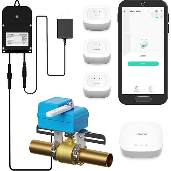 YoLink Leak Detection & Shut-Off Kit with Sensors