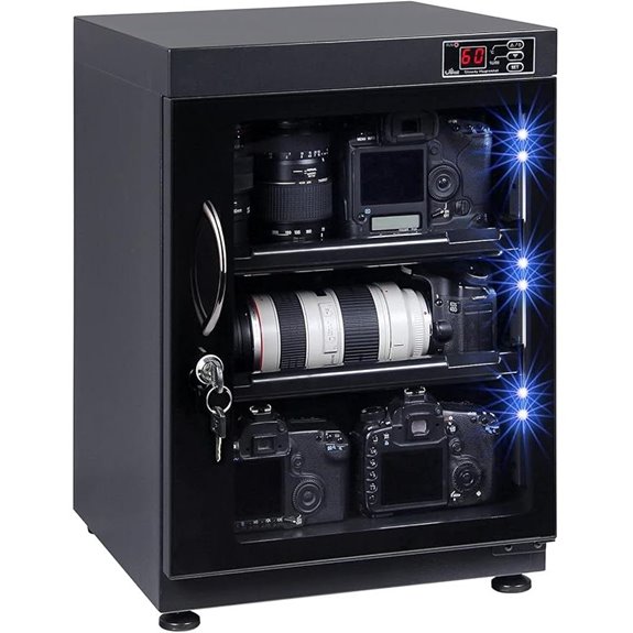 T.A.P 68L LED Digital Dry Cabinet for Camera Storage