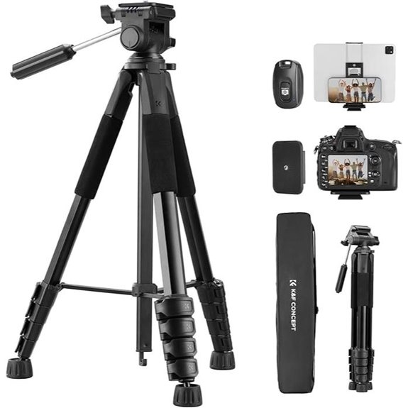 K&F CONCEPT 75 Lightweight Tripod for Camera and Phone