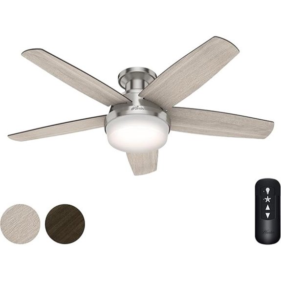 Hunter 48 Low Profile Brushed Nickel Ceiling Fan