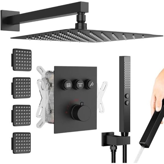 luxury rain shower system