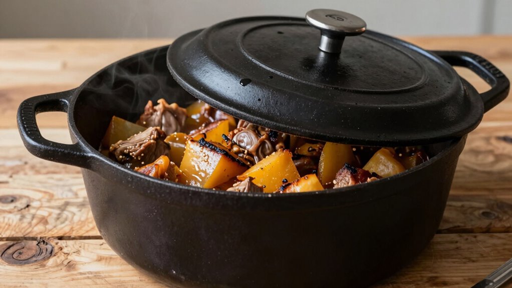 manage heat and stir