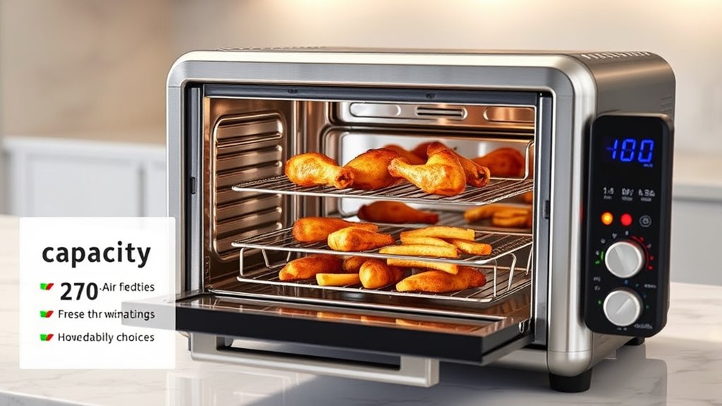 matching oven size and capacity