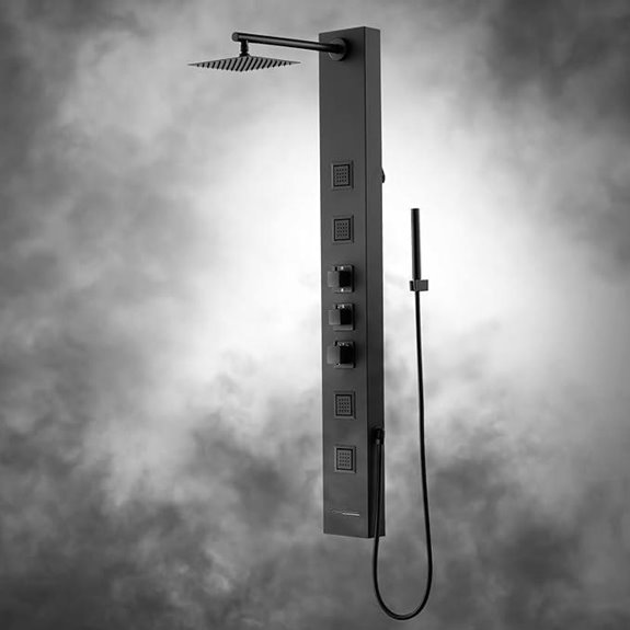 matte black rain shower