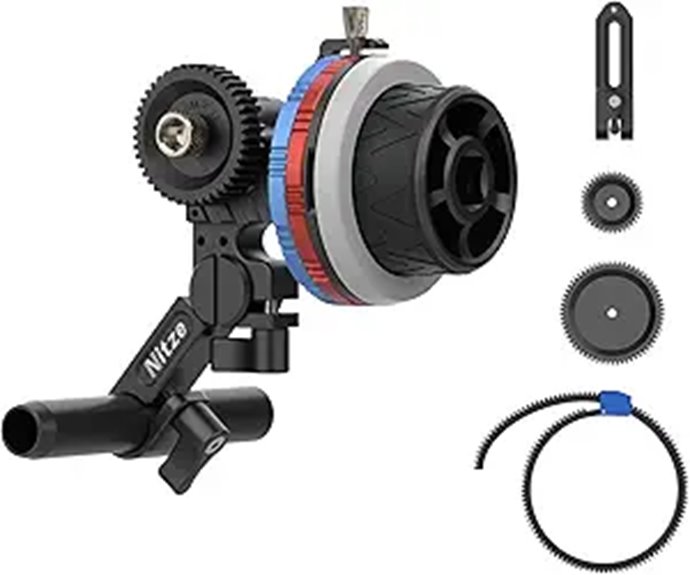 Nitze Mini Follow Focus with Gear Rings and Rods
