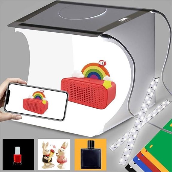 DUCLUS Mini Photo Studio Light Box with Backgrounds