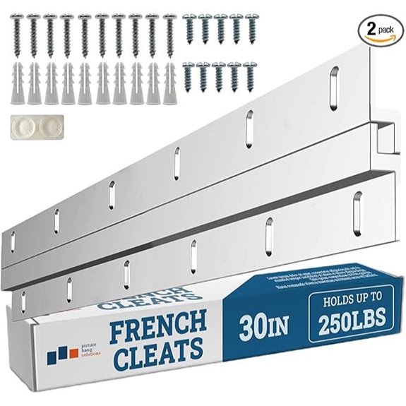 PHS French Cleat Hanger Kit for Mirrors and Art