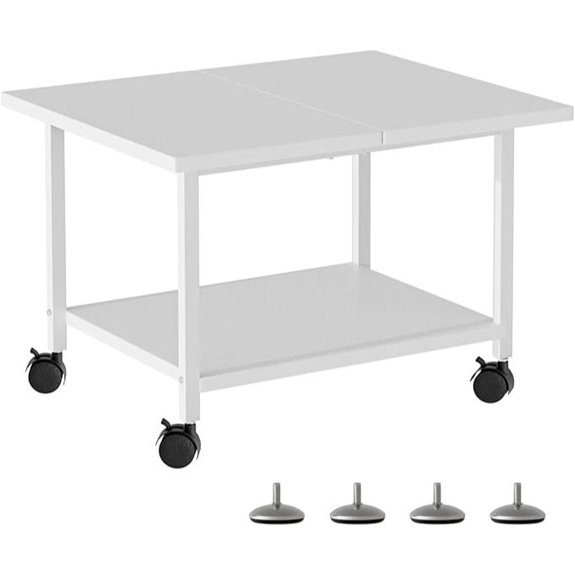 Rolling Printer Stand with Storage and Organizer