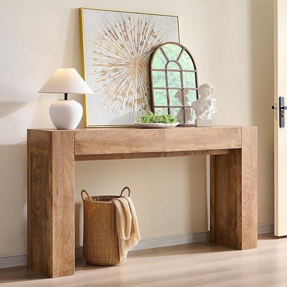 modern entryway console table