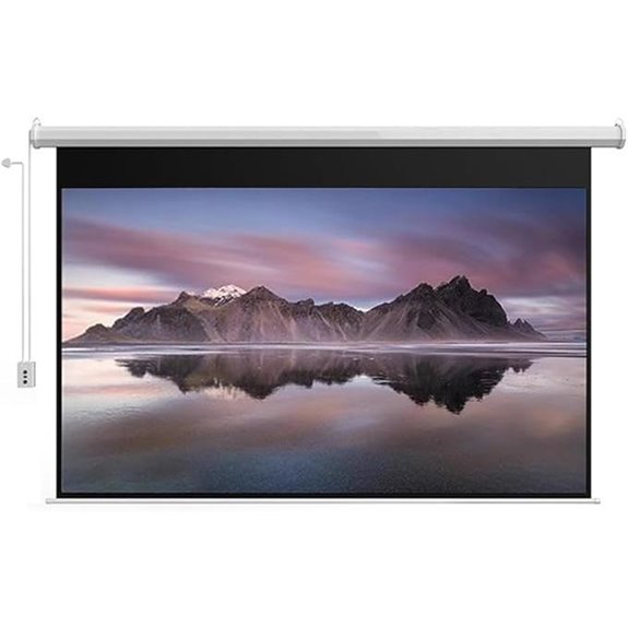 Motorized 60-Inch Projection Screen with Remote