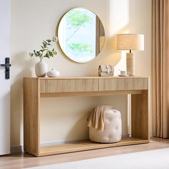 okd 63 inch fluted console