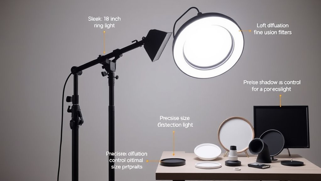 optimal ring light size