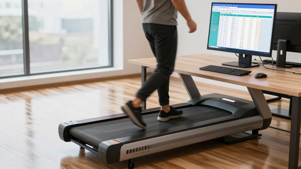 optimal walking desk setup