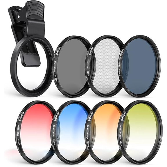 NEEWER 52mm Filter Set for Phones and Cameras