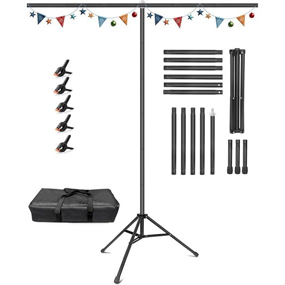 HEMMOTOP T-Shape Backdrop Stand Kit for Photos