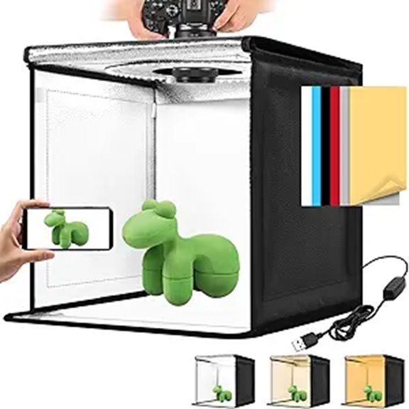 Photo Light Box Kit with Dimmable LED Backdrops