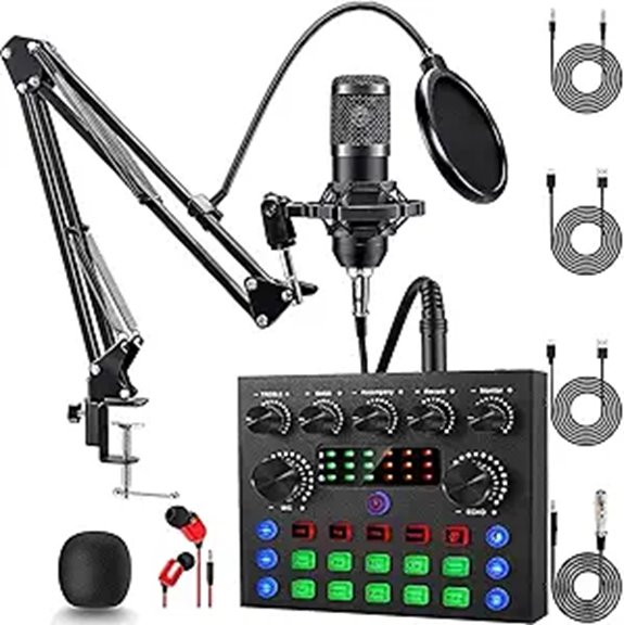 Podcast Equipment Bundle with Microphone & Sound Card