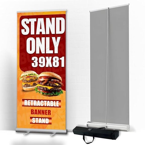 Anley Retractable Banner Stand with Carrying Bag